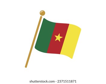 Cameroon flag icon vector illustration