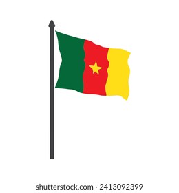Icono de bandera de Camerún ilustración vectorial simple