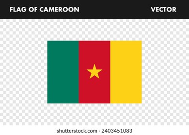 Cameroon flag. Flag of Cameroon, illustration. Flag picture. Vector