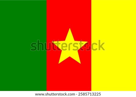 cameroon flag . cameroon national vector icon