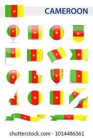 Cameroon Flag Set - Vector Illustration