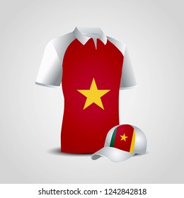 Cameroon flag shirts design vector
