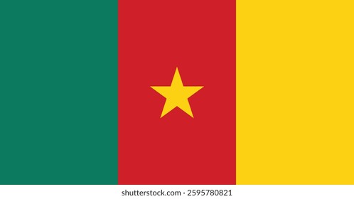 Cameroon flag simple illustration for independence day or election