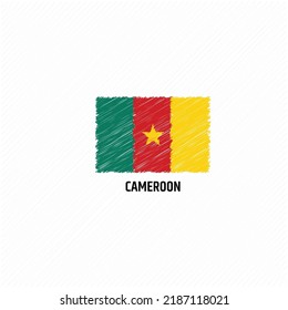 Cameroon flag template flat vector illustration