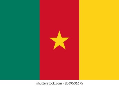 Cameroon Flag Vector for Designer.
