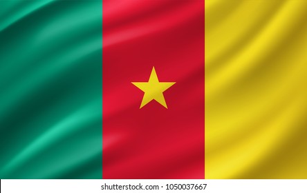 Cameroon Flag in Vector Illustration