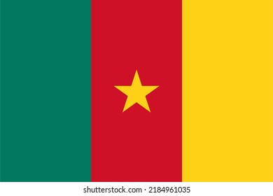 Cameroon flag, flag of Cameroon vector illustration