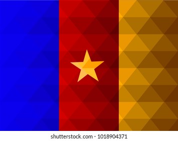 Cameroon Flag vector illustration. Cameroon Flag. National Flag of Cameroon.