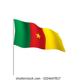 Cameroon flag, vector illustration on a white background