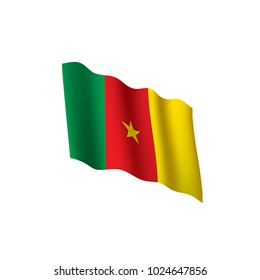 Cameroon flag, vector illustration on a white background