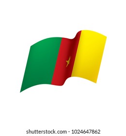 Cameroon flag, vector illustration on a white background