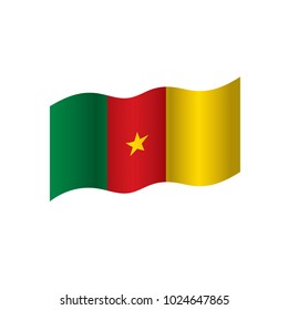 Cameroon flag, vector illustration on a white background