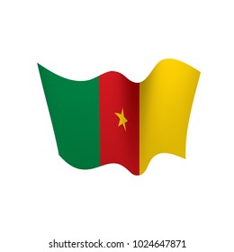 Cameroon flag, vector illustration on a white background