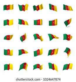 Cameroon flag, vector illustration on a white background