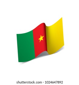 Cameroon flag, vector illustration on a white background