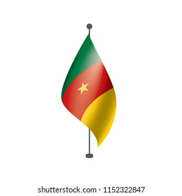 Cameroon flag, vector illustration on a white background