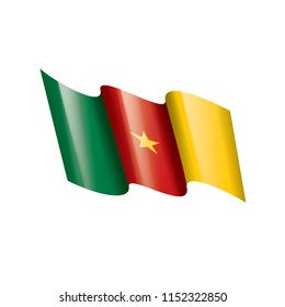 Cameroon flag, vector illustration on a white background