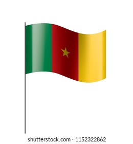 Cameroon flag, vector illustration on a white background
