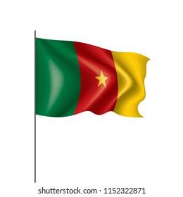Cameroon flag, vector illustration on a white background