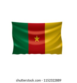 Cameroon flag, vector illustration on a white background
