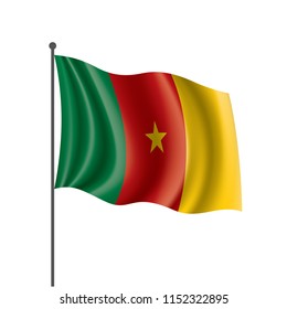 Cameroon flag, vector illustration on a white background