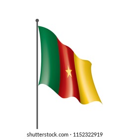 Cameroon flag, vector illustration on a white background