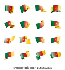 Cameroon flag, vector illustration on a white background