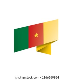 Cameroon flag, vector illustration on a white background