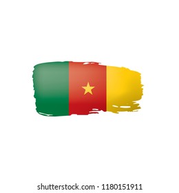 Cameroon flag, vector illustration on a white background.