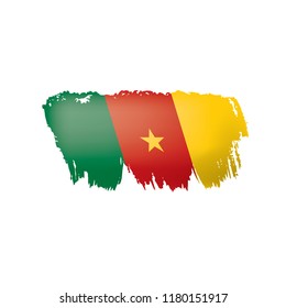 Cameroon flag, vector illustration on a white background.