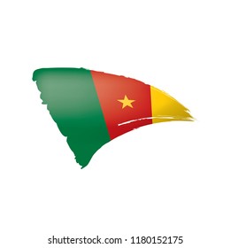 Cameroon flag, vector illustration on a white background.