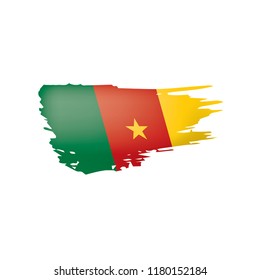 Cameroon flag, vector illustration on a white background.