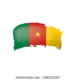 Cameroon flag, vector illustration on a white background.