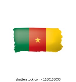 Cameroon flag, vector illustration on a white background.