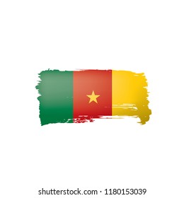 Cameroon flag, vector illustration on a white background.