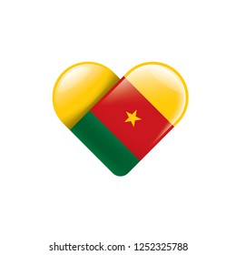 Cameroon flag, vector illustration on a white background