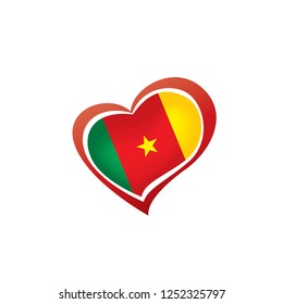 Cameroon flag, vector illustration on a white background