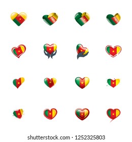 Cameroon flag, vector illustration on a white background