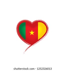 Cameroon flag, vector illustration on a white background