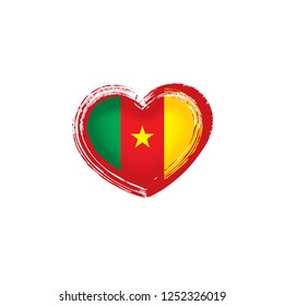 Cameroon flag, vector illustration on a white background