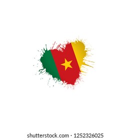 Cameroon flag, vector illustration on a white background