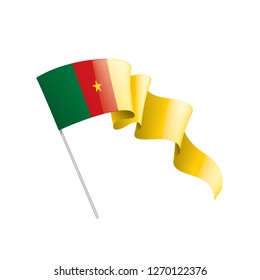 Cameroon flag, vector illustration on a white background