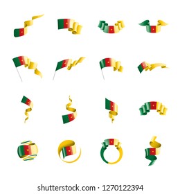 Cameroon flag, vector illustration on a white background