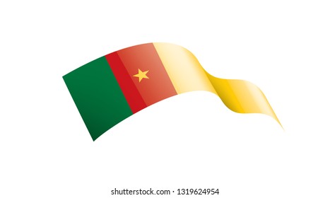 Cameroon flag, vector illustration on a white background