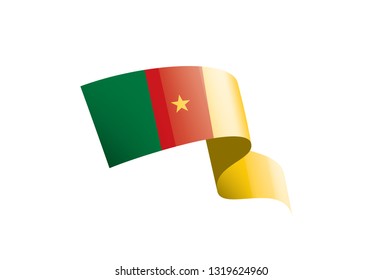 Cameroon flag, vector illustration on a white background