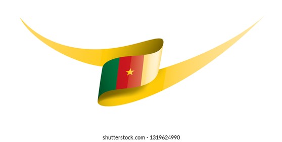 Cameroon flag, vector illustration on a white background