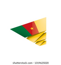 Cameroon flag, vector illustration on a white background