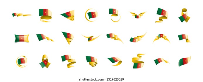 Cameroon flag, vector illustration on a white background