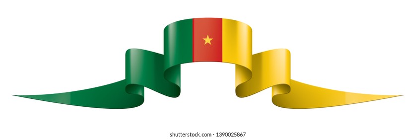 Cameroon flag, vector illustration on a white background