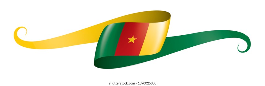 Cameroon flag, vector illustration on a white background